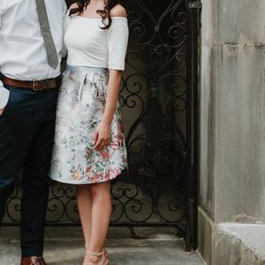 Ted Baker London Dewrose Patchwork A-Line Dress